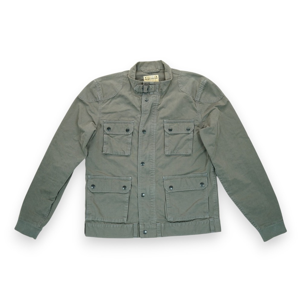 LUCKY BRAND Jacket Womens M‎ Denim Work Utility Snap/Full Zip Army Green